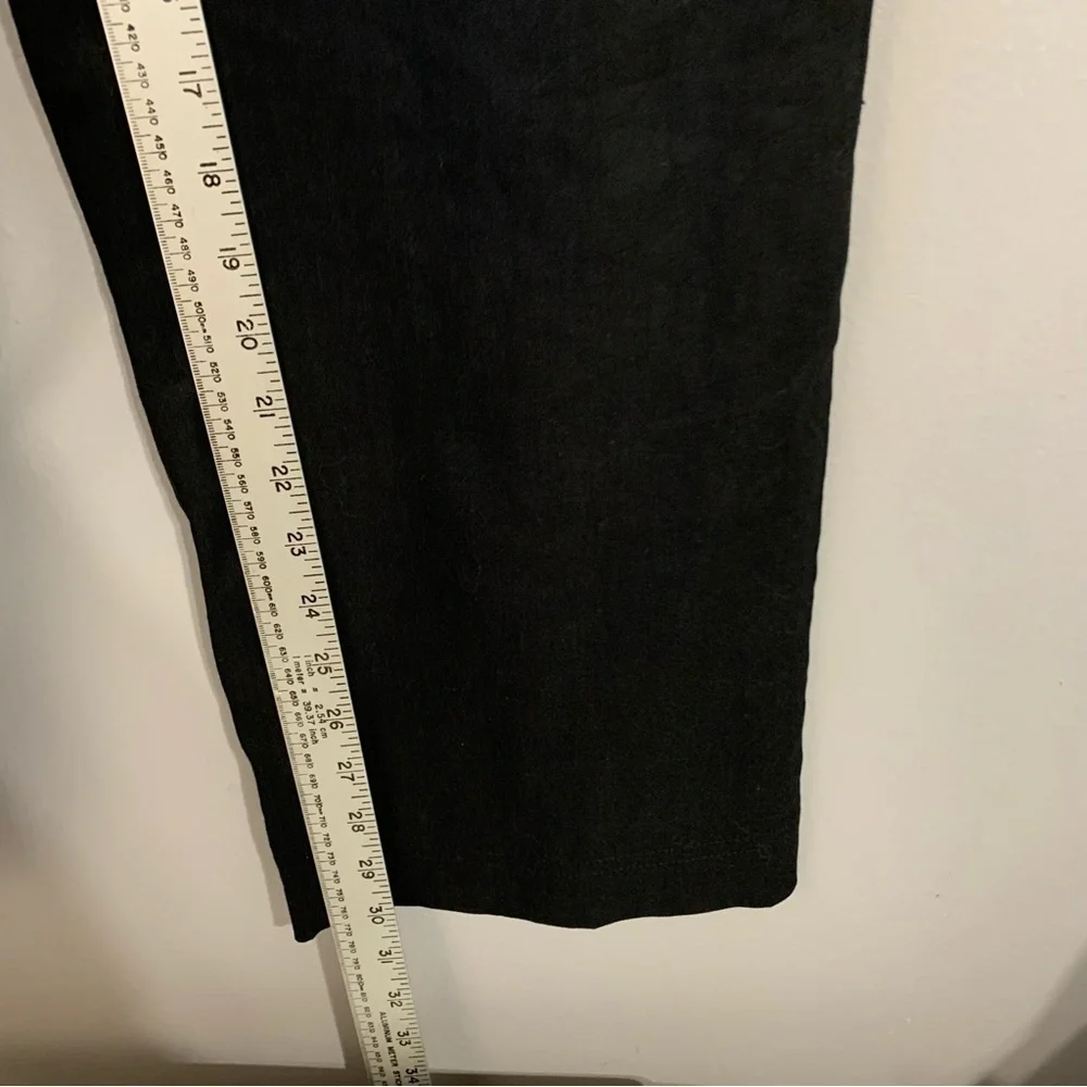 J. Jill Linen Stretch black trousers with‎ pockets. Size 8